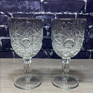 Libbey Hobstar Wine Glasses